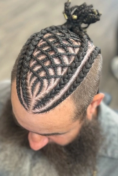 Viking Braids Men Short Hair