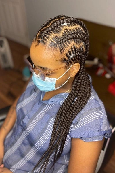 Zigzag Cornrows Braids for Women