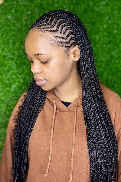 Zigzag Cornrows Braids for Women