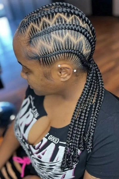 Zigzag Cornrows Braids for Women