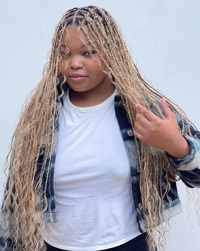 Blonde Boho Goddess Braids for Women