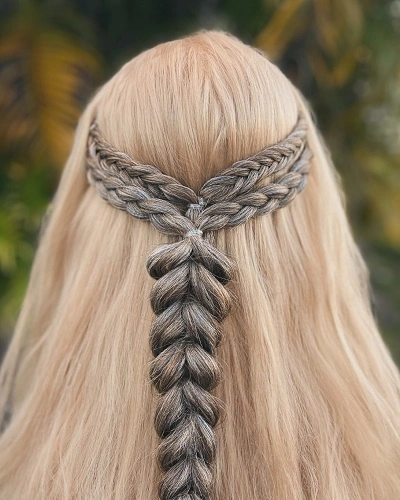 Boho Feathered Knotless Braids