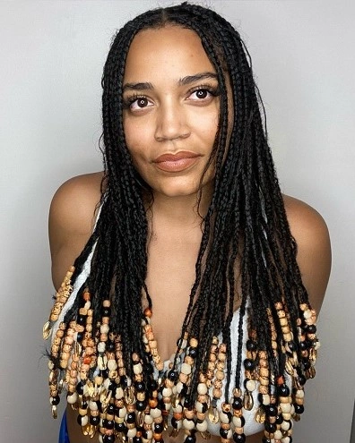 Boho Goddess Braids with Beads for Women