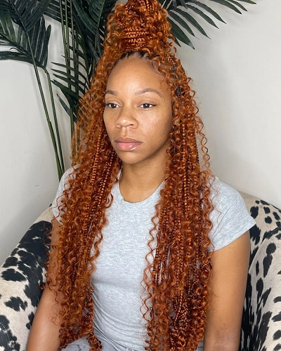 Boho Half Up Knotless Braids