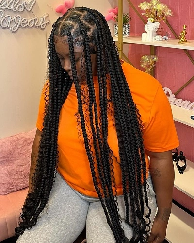 Boho Jumbo Knotless Braids