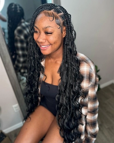 Boho Jumbo Knotless Braids
