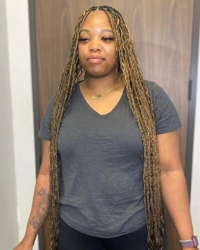 Boho Knotless Braids Blonde