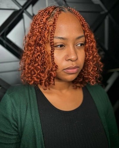 Boho Knotless Braids Bob