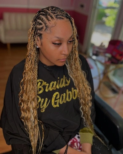 Boho Layered Knotless Braids