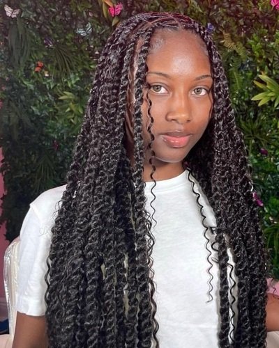 Boho Twisted Knotless Braids