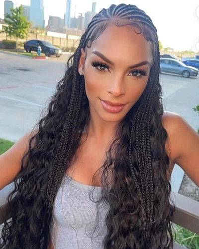 Goddess Boho Half Up Braids for Women