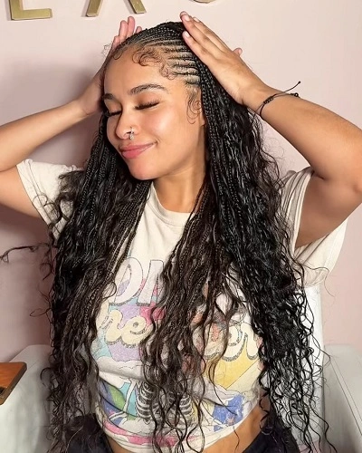 Large Boho Knotless Braids