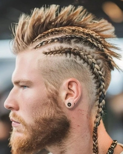 Crown Braid with Bun for Men