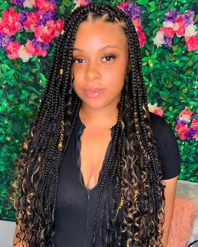 Multicolor Boho Goddess Braids for Women