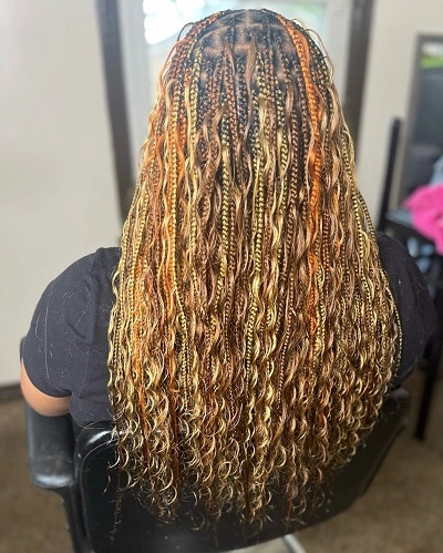 Multicolor Boho Goddess Braids for Women