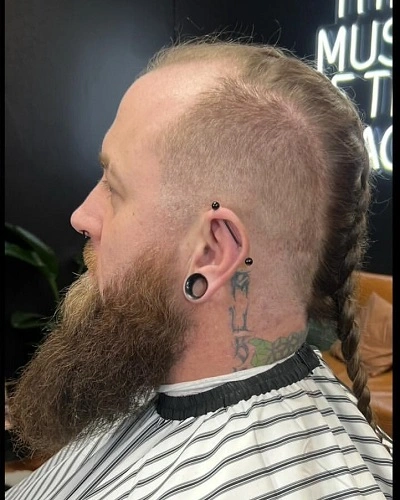 Viking Braid with Taper Fade for Men