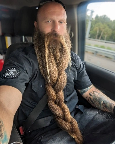 Viking Braids Men Beard