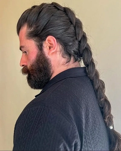 Viking Braids Men Long Hair