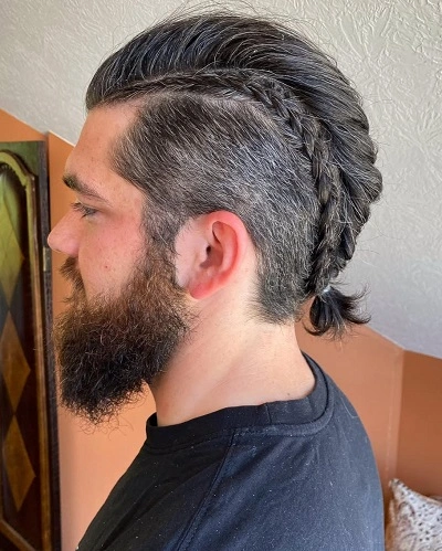Viking Braids Men Short Hair