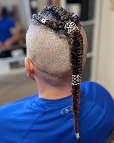 Viking Braids Men with Beads