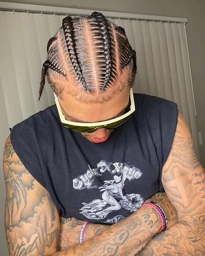 6 Cornrows Male