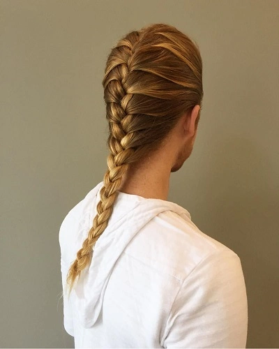 Blonde Braided Ponytail for Men