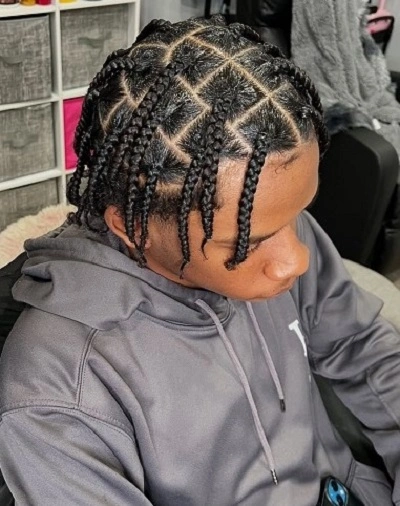 Box Braids Men Short Hair