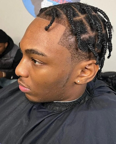 Box Braids Men Taper