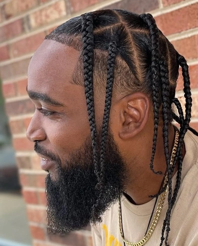 Box Braids Men Taper