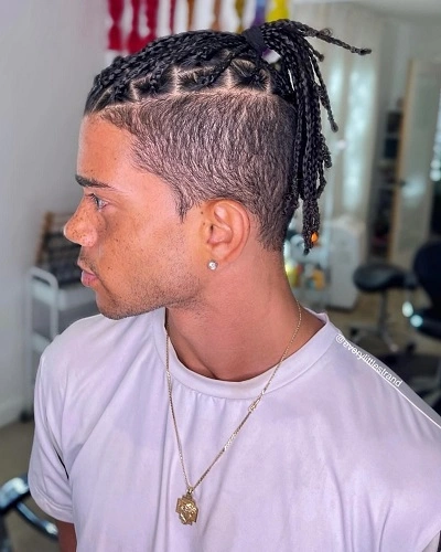 Box Braids Ponytail for Men