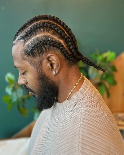 Stitch Braids Ponytail for Men