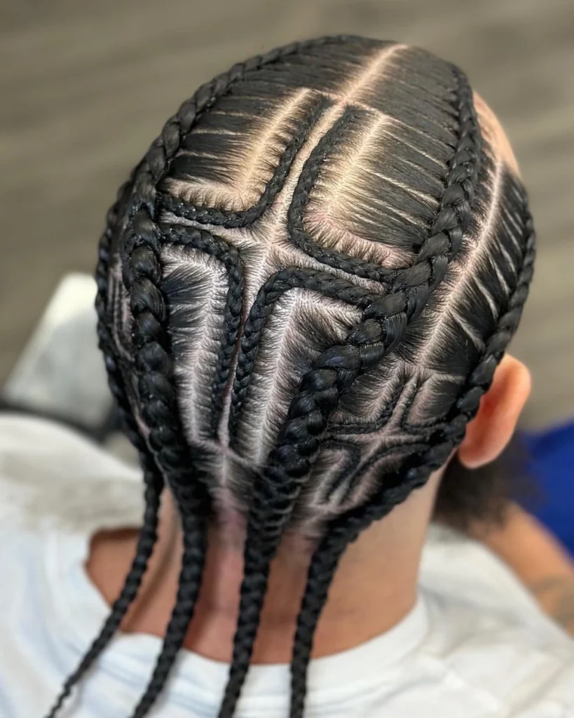 Cornrow Braids for Men with Long Hair