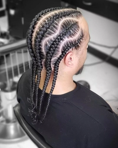 Cornrow Braids for Men with Long Hair