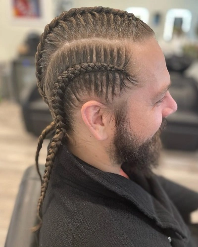 Cornrow French Braids for Men