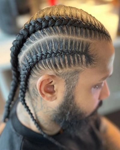 Cornrow French Braids for Men