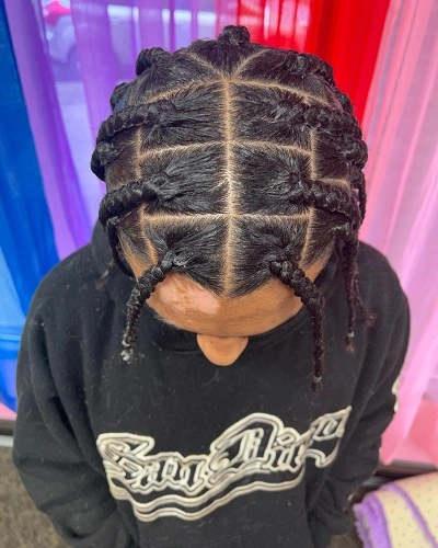 Large Box Braids Men