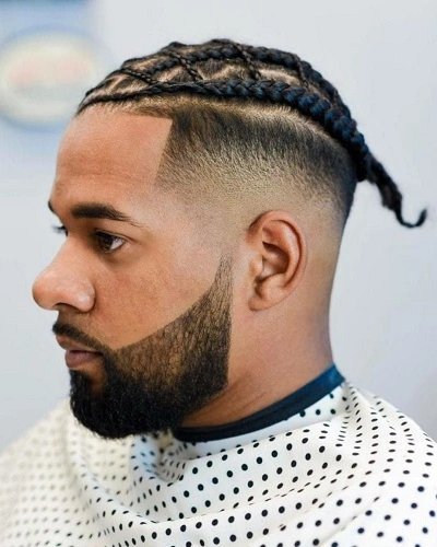 Low Braided Ponytail for Men