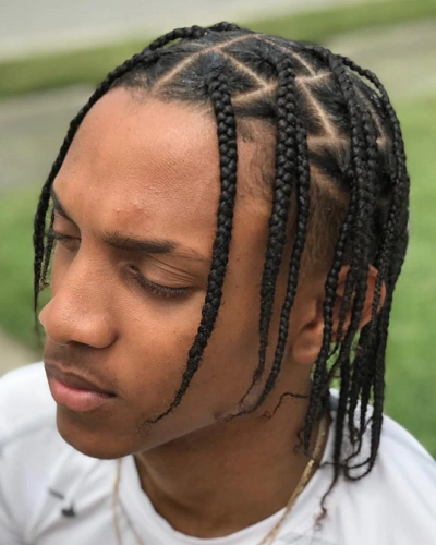 Men Medium Box Braids