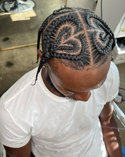 Men's Freestyle Cornrow Braids