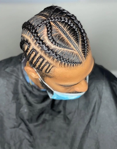 Men's Freestyle Cornrow Braids