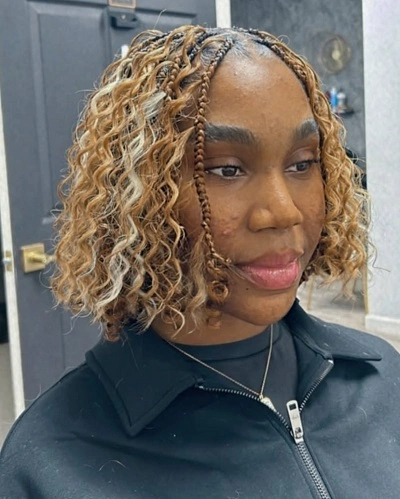 Short Boho Blonde Braids