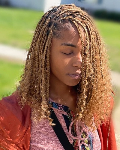 Short Boho Blonde Braids