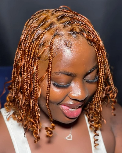 Short Boho Colorful Braids