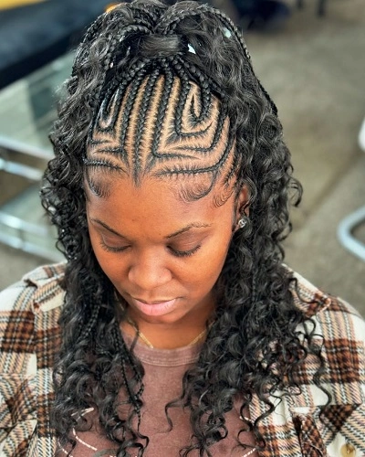 Short Boho Fulani Braids