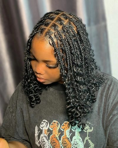 Short Boho Goddess Braids