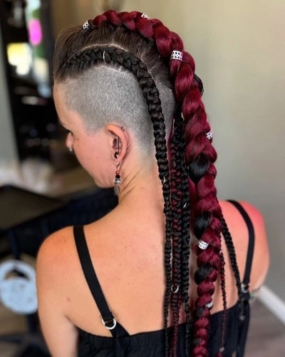 Undercut Viking Braids Female