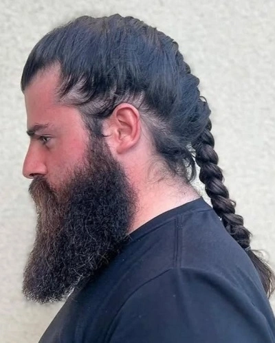 Viking Braided Ponytail for Men