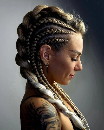 Viking Braids Female Long Hair