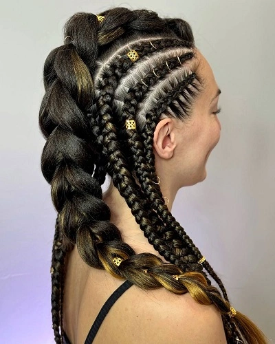 Viking Braids Female Long Hair