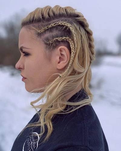 Viking Braids Women Short Hair